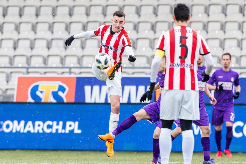 Pilka nozna. Ekstraklasa. Cracovia Krakow - Zaglebie Lubin. 07.04.2018