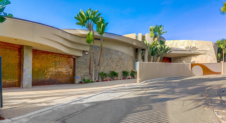 The Jetson House hit the market for $12.795 million in November. The distinctive property is known for its curvy architectural design.