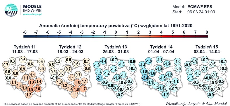 Temperatura w kolejnych tygodniach często ma spadać poniżej normy