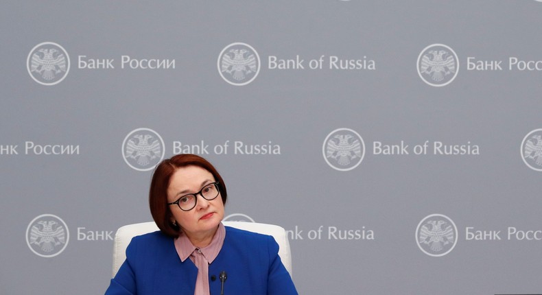 Russian Central Bank Governor Elvira Nabiullina.