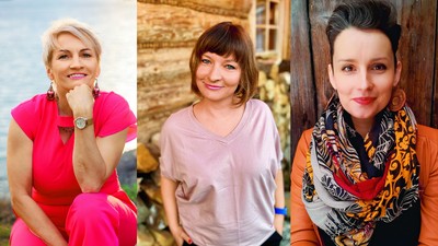 Od lewej: Alina Jeleń - stowarzyszenie Kwiaty Kociewia, Monika Roszak - Fundacja Roll-na, Wiola Piwowarska - Fundacja PasjoDzielnia.