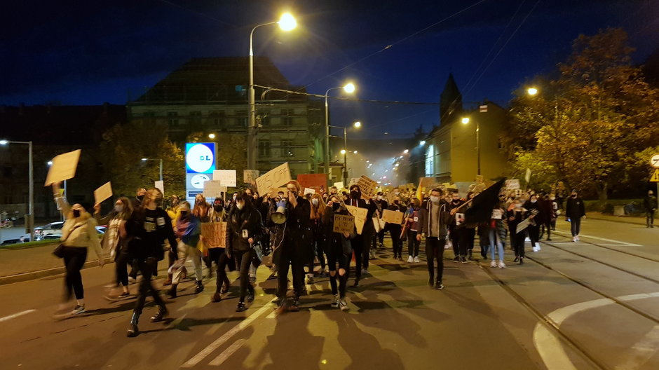 Młodzi ludzie protestowali na ulicach Gorzowa