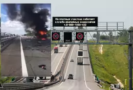 Autostrada w Rosji zablokowana przez butelki Coca-Coli 