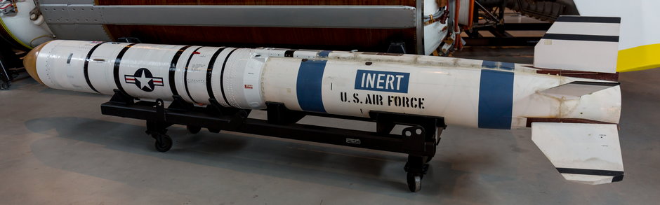 Amerykański pocisk antysatelitarny AGM-135 ASAT jako eksponat w National Air and Space Museum.