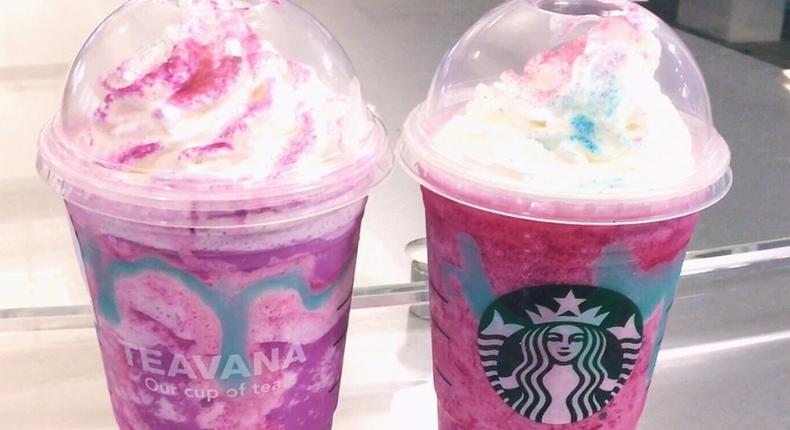 Starbucks' Unicorn Frappuccino.