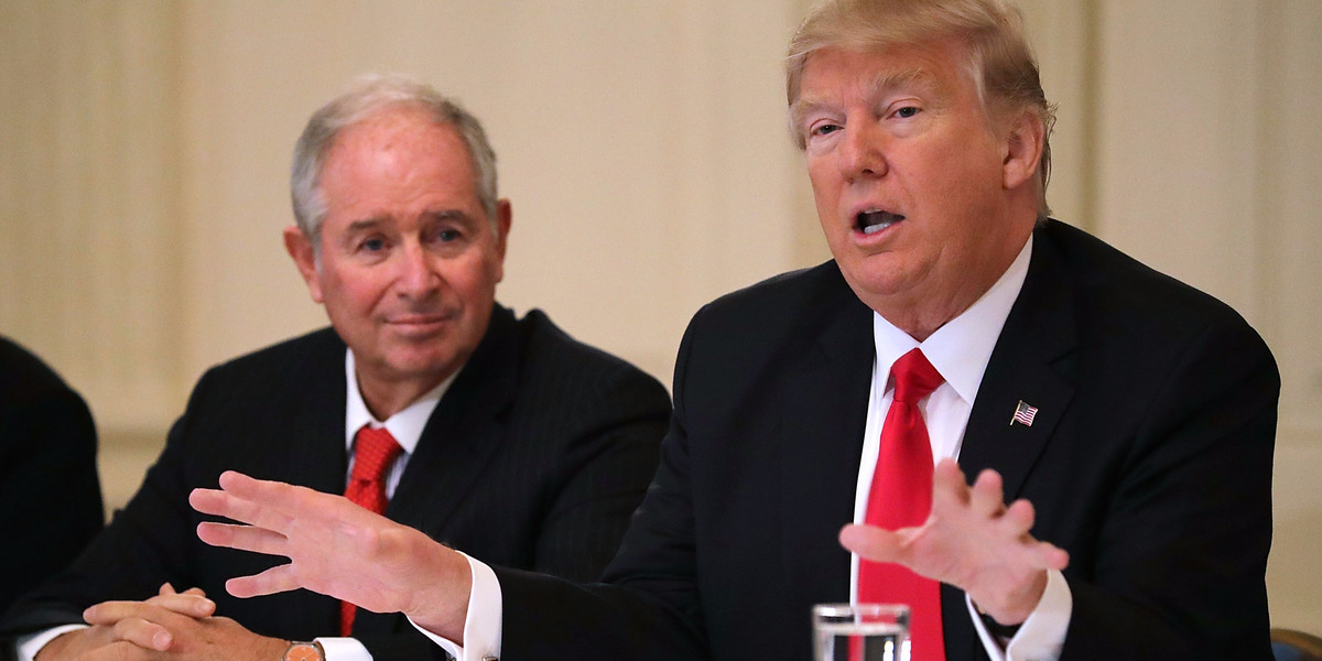 Trump ally Steve Schwarzman was asked what the president is doing for women, and it got pretty awkward