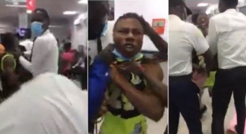 Angry man attempts suicide inside banking hall after his money was released to hackers (video)