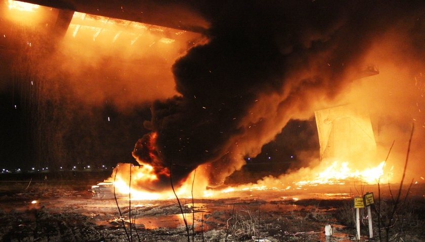 Pożar mostu Łazienkowskiego