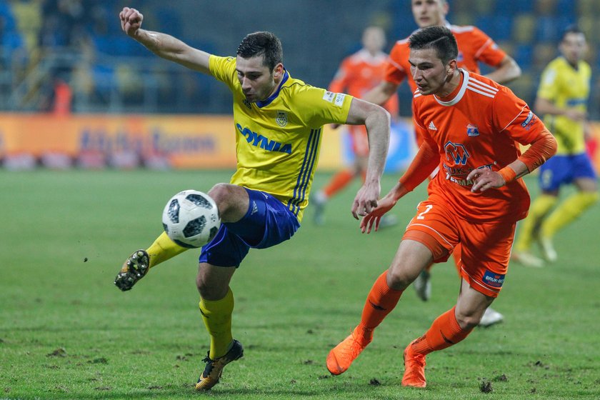 Pilka nozna. Ekstraklasa. Arka Gdynia - Sandecja Nowy Sacz. 25.11.2017