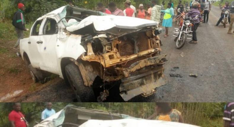 Damaged bullion van