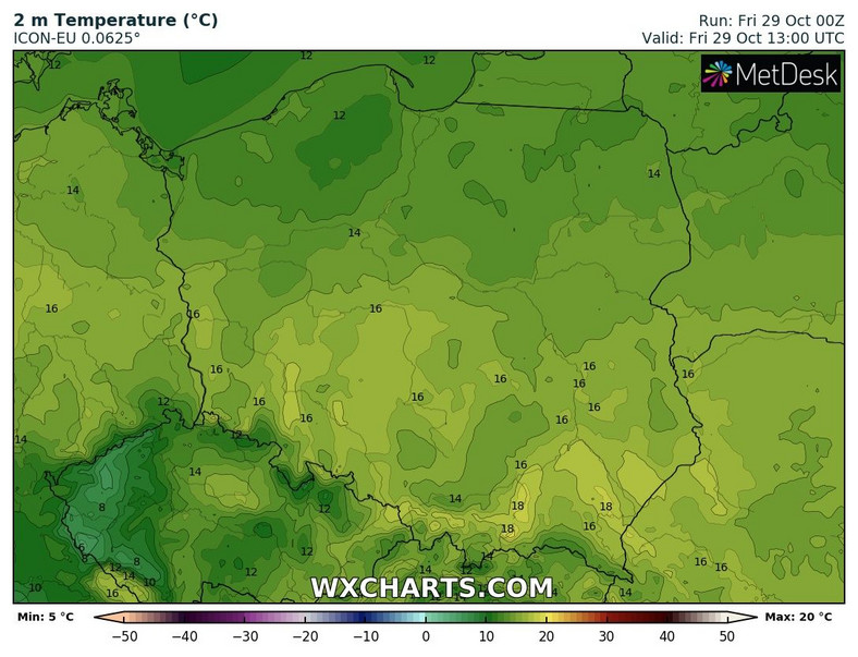 Temperatura wyniesie od 12 do 18 st. C