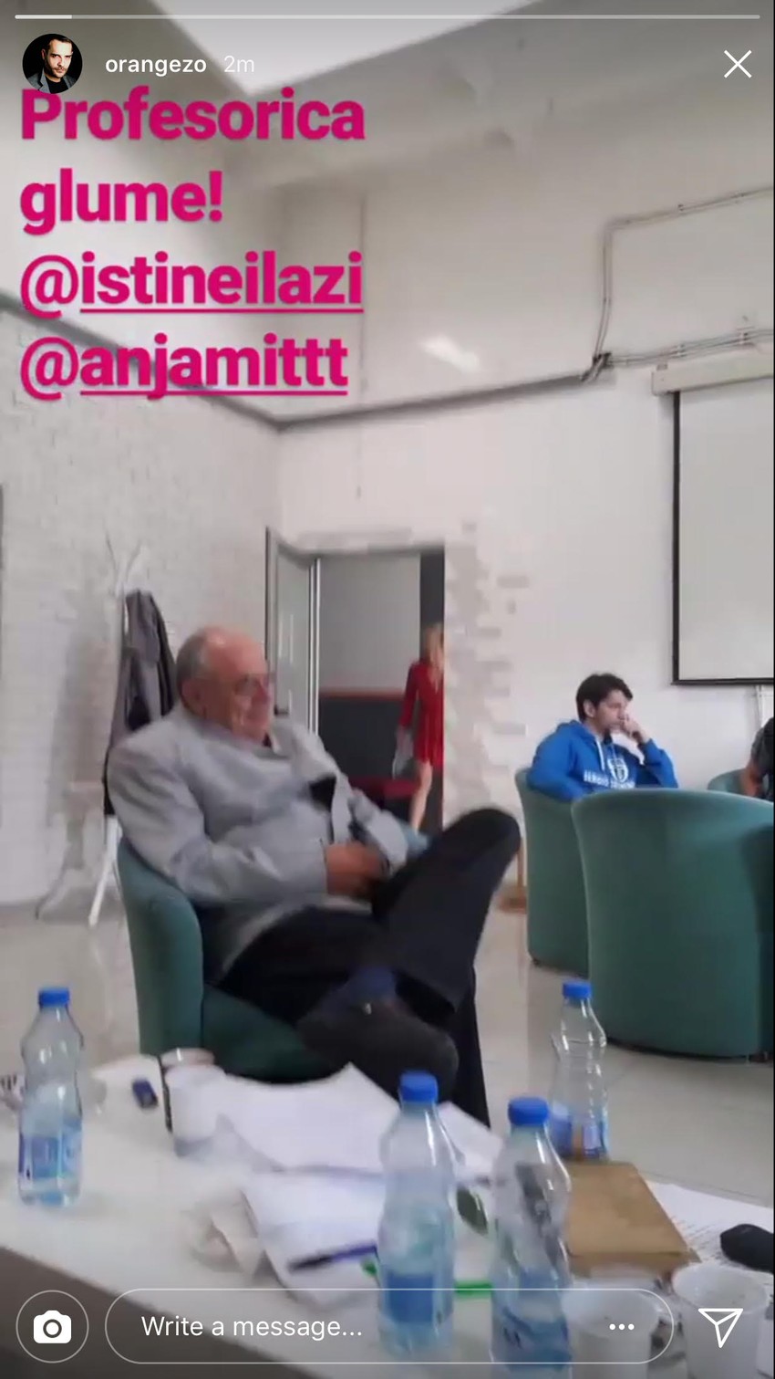 Feđa Stojanović na probi serije