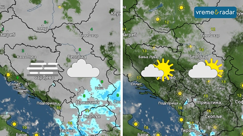 U utorak tokom dana očekuje se razvedravanje