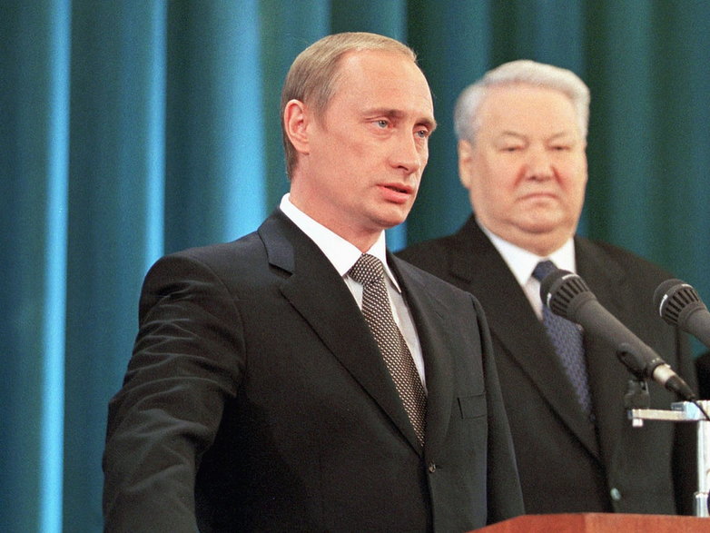 Borys Jelcyn i Władimir Putin w 2000 r. / fot. CC-BY-SA 4.0