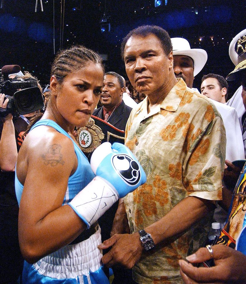 Muhammad Ali z córką Lailą w 2005 r.