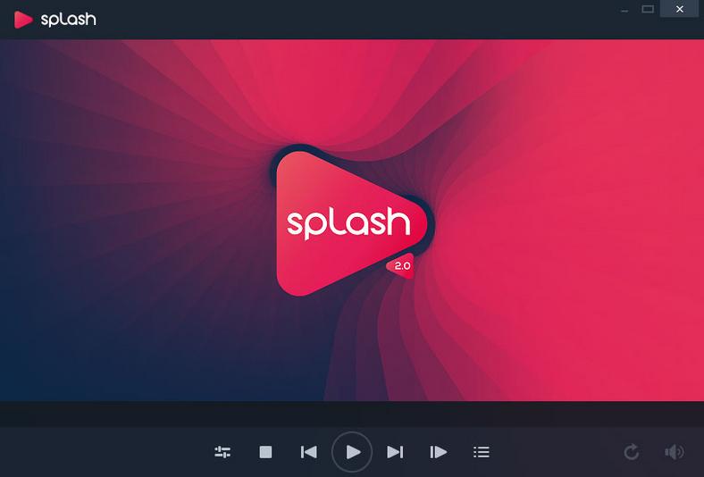 Główne okno odtwarzacza multimedialnego - Splash Premium