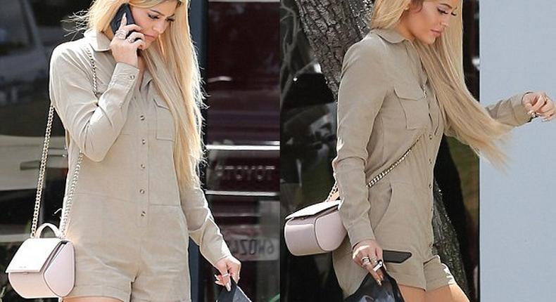 Reality star, Kylie Jenner, shows up for the Kardashian app launch, blonde
