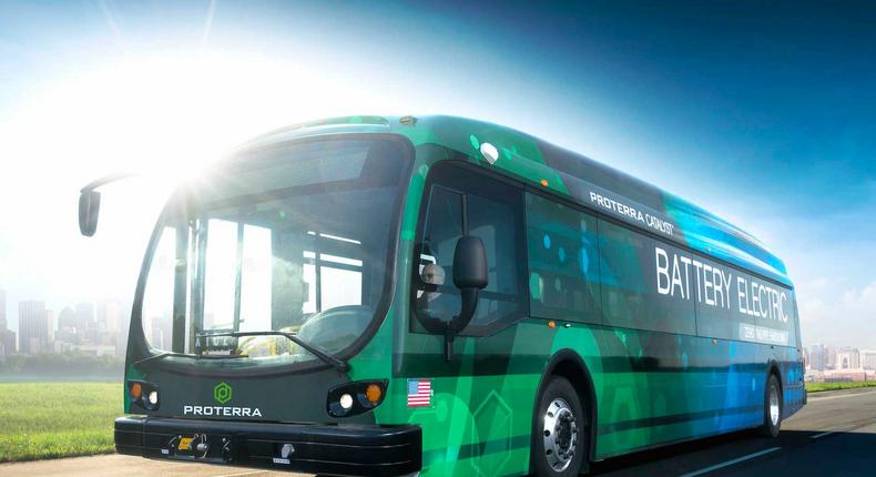 Proterra currently sells a Catalyst E2 bus that can drive 350 miles on a single charge.