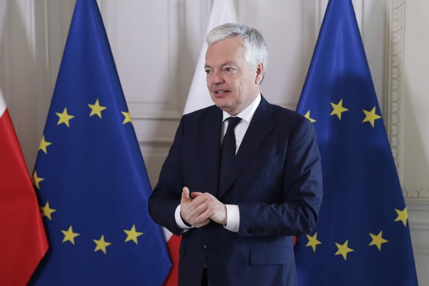 Warszawa, 19.01.2024. Komisarz UE ds. sprawiedliwości Didier Reynders