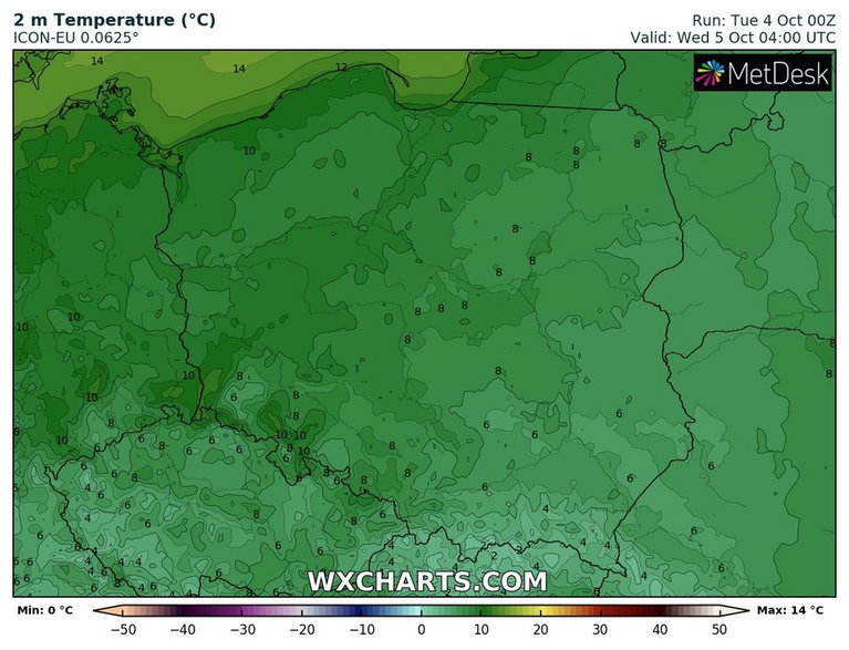 Poranek będzie umiarkowanie ciepły