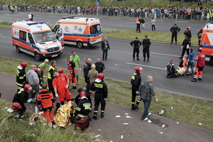 Wypadek na imprezie Gran Turismo Polonia w Poznaniu