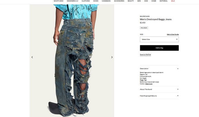 Balenciaga farmerke nikad skuplje