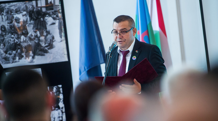 Agócs János, még az Országos Roma Önkormányzat (ORÖ) elnökeként / Fotó: MTI/Balogh Zoltán
