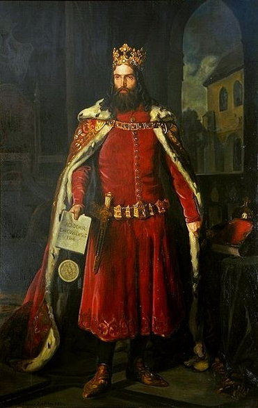Obraz Leopolda Löfflera - Kazimierz Wielki - domena publiczna