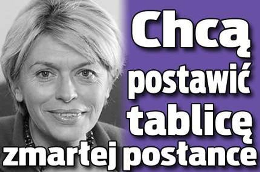 Chcą postawić tablicę zmarłej posłance