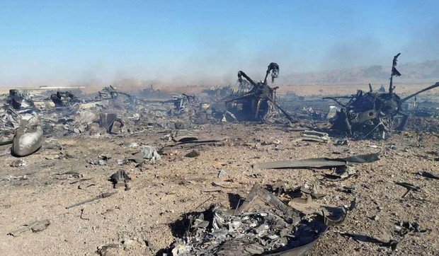 Revolucionarna garda tvrdi da je na fotografiji američki avion uništen tokom misije pronalaženja zarobljenog pilota u Isfahanu, u Iranu | Foto: Reuters