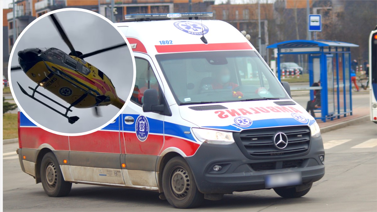 Dramat przy cmentarzu. Na miejscu lądował śmigłowiec LPR