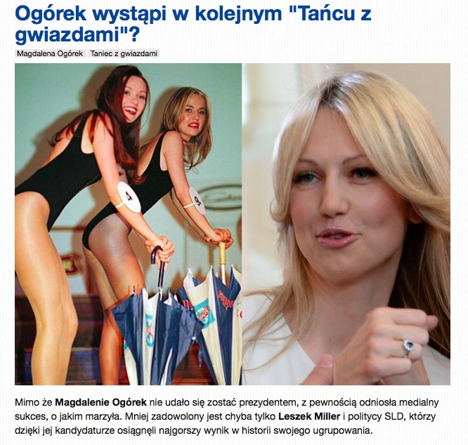 Magdalena Ogórek , fot. screen z pudelek.pl