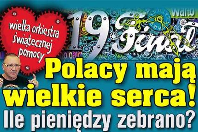 19. finał WOŚP! Polacy mają wielkie serca. Zebrano...