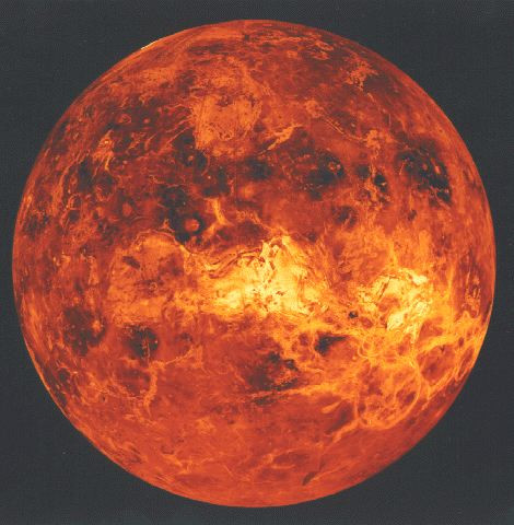 Obraz Wenus uzyskany dzięki Sondzie Magellana