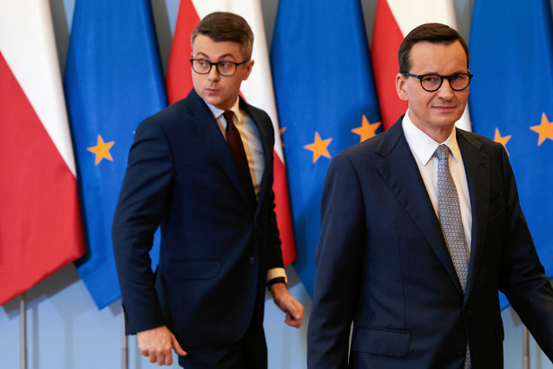 Piotr Mueller i Mateusz Morawiecki