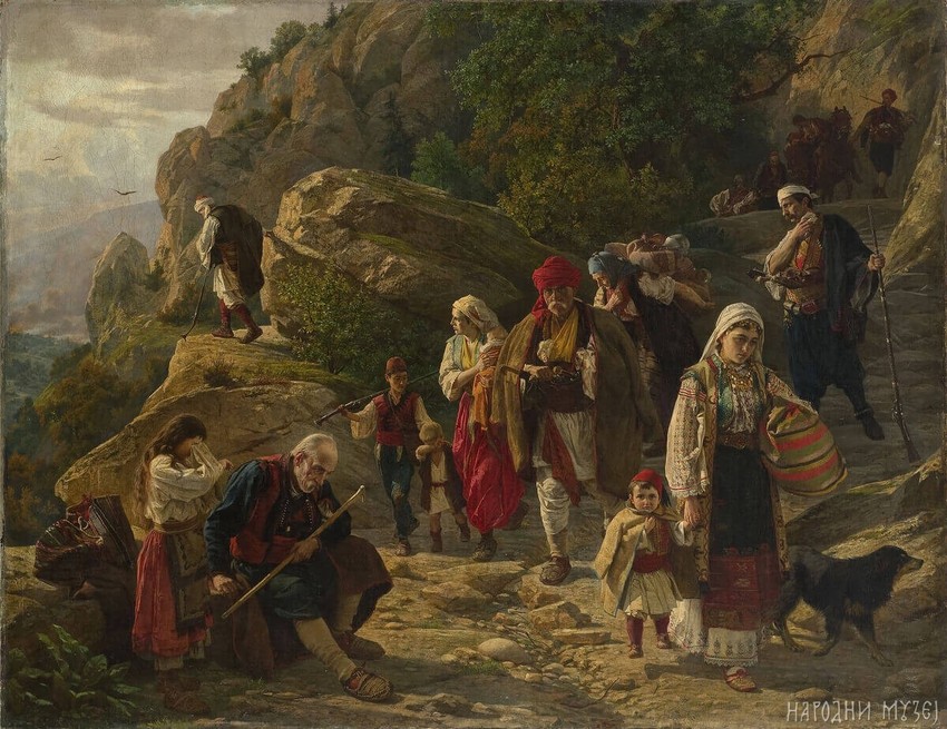 Uroš Predić, Hercegovački begunci