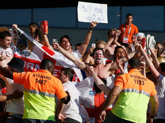 Angielscy kibice dali znać o sobie na mundialu w Brazylii