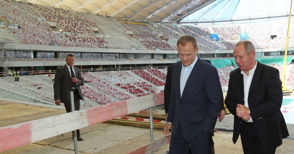 Premier z wizytą na Stadionie Narodowym