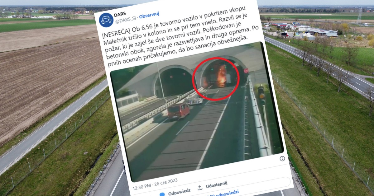 Incendiu într-un tunel de autostradă.  Pompierii care s-au grăbit să o stingă au fost îngroziți