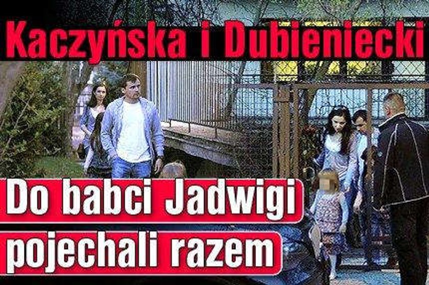 Kaczyńska i Dubieniecki. Do babci Jadwigi pojechali razem