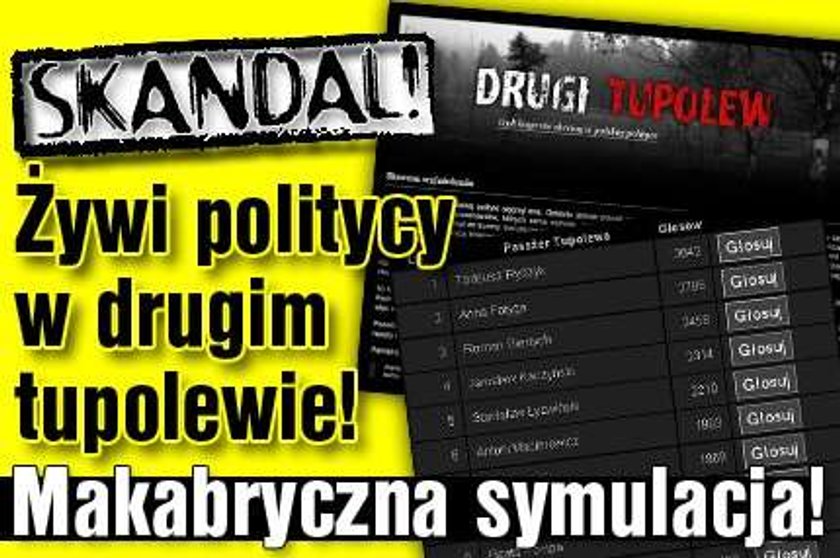 Żywi politycy w drugim tupolewie! Makabryczna symulacja!