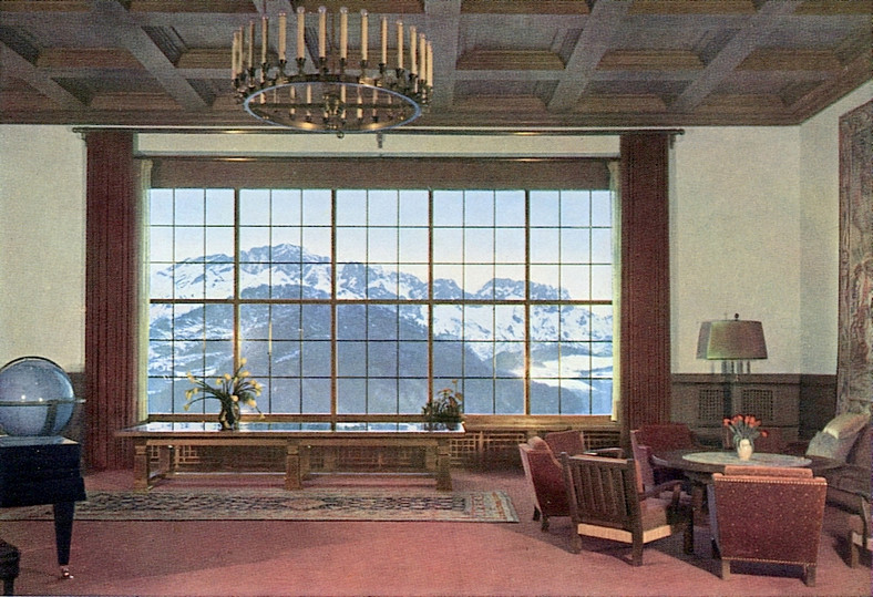 Untersberg widziany z okna rezydencji Hitlera "Berghof" (pocztówka)