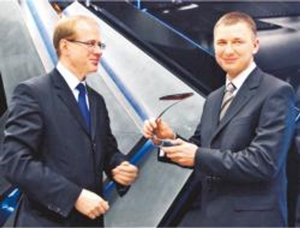 Ludwik Sobolewski, prezes GPW, i Adam Krynicki, prezes Krynicki Recykling, w czasie debiutu spółki na NewConnect w lutym 2008 r.