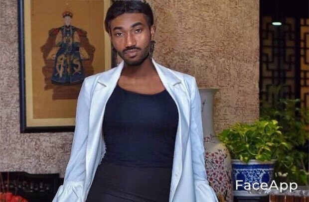  Wendy Shay's look as a man according to Face App