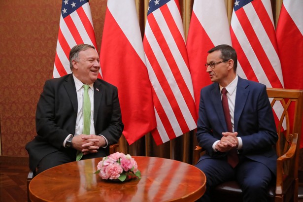 Mike Pompeo i Mateusz Morawiecki