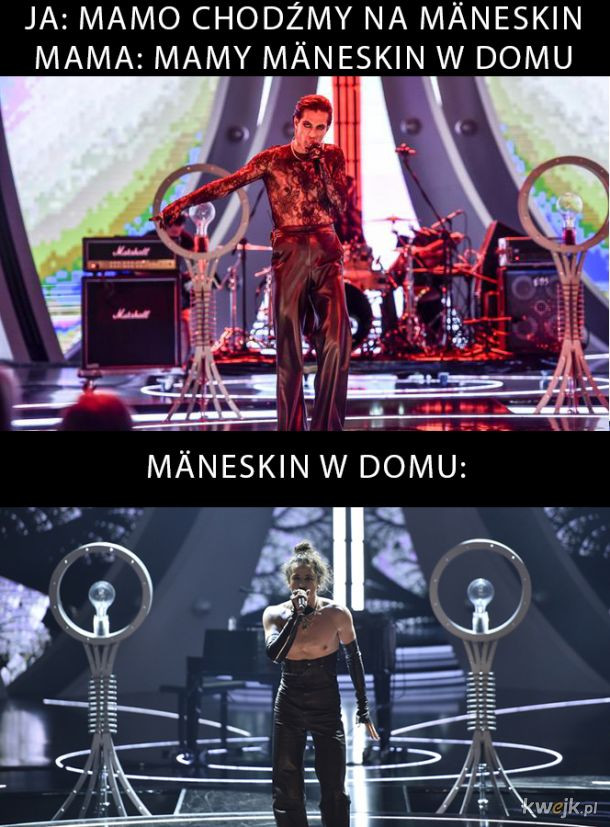 Memy z zespołem Måneskin