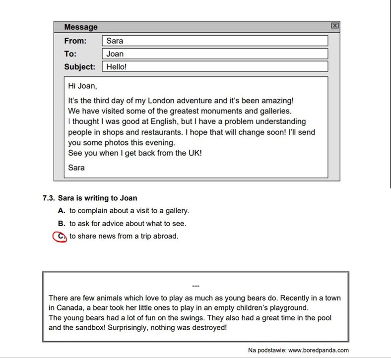 Egzamin ósmoklasisty 2023. Język angielski. Zadania 7.3