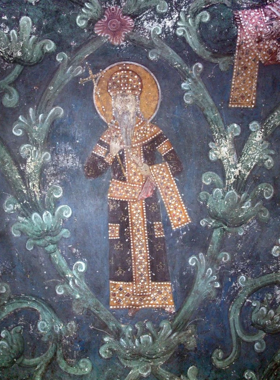 Kralj Milutin, detalj freske Loza Nemanjića iz Gračanice