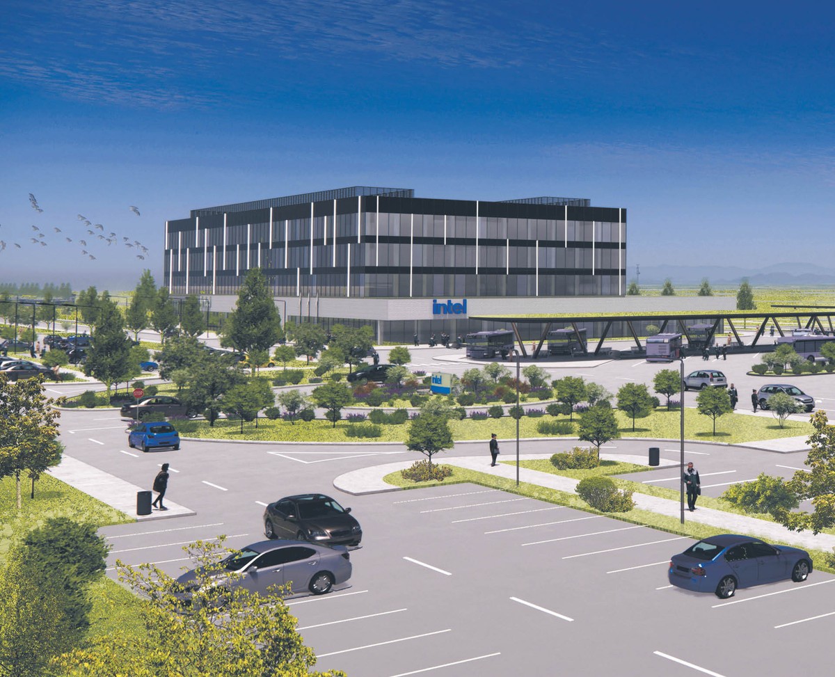 Wizualizacja obiektu, który planuje zbudować Intel