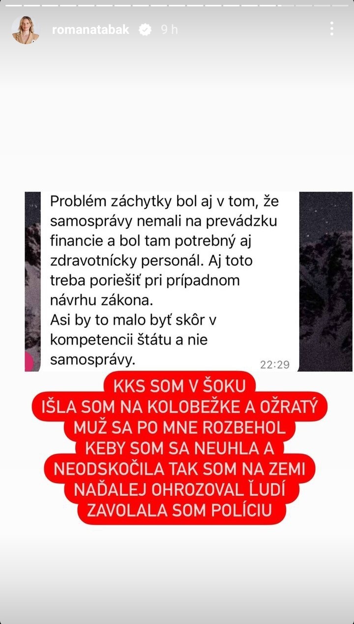 Romanu Tabák chcel napadnúť opitý muž.